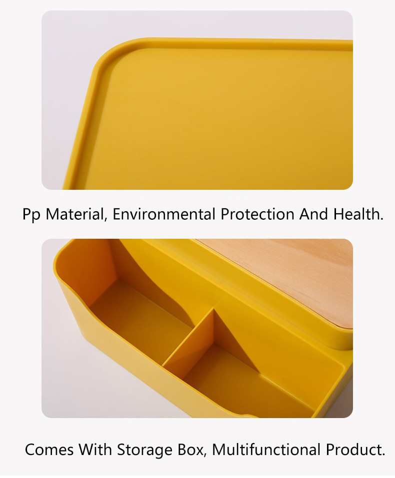 Wooden Lid Facial Tissue Box