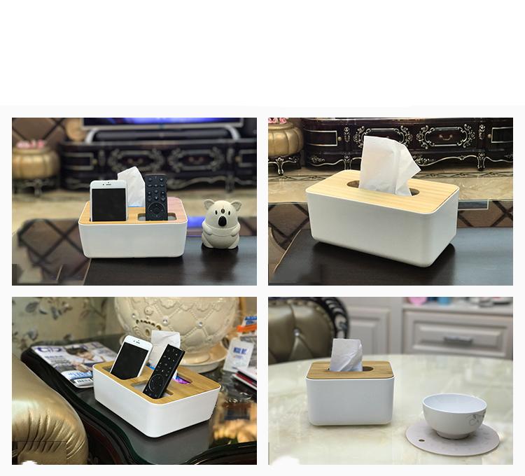 Wooden Lid Facial Tissue Box