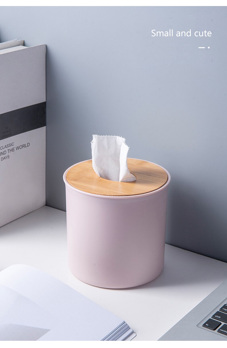 Wooden Lid Facial Tissue Box