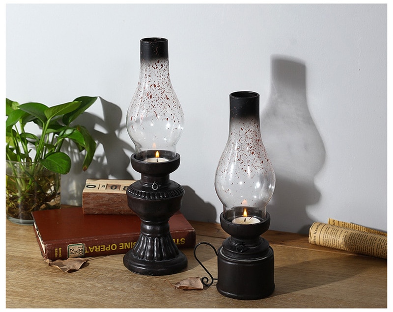 Retro Kerosene Lamp Style Candle Holder