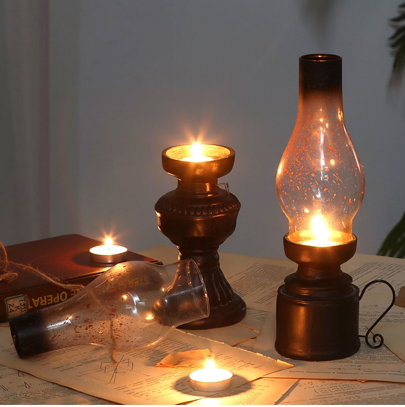 Retro Kerosene Lamp Style Candle Holder