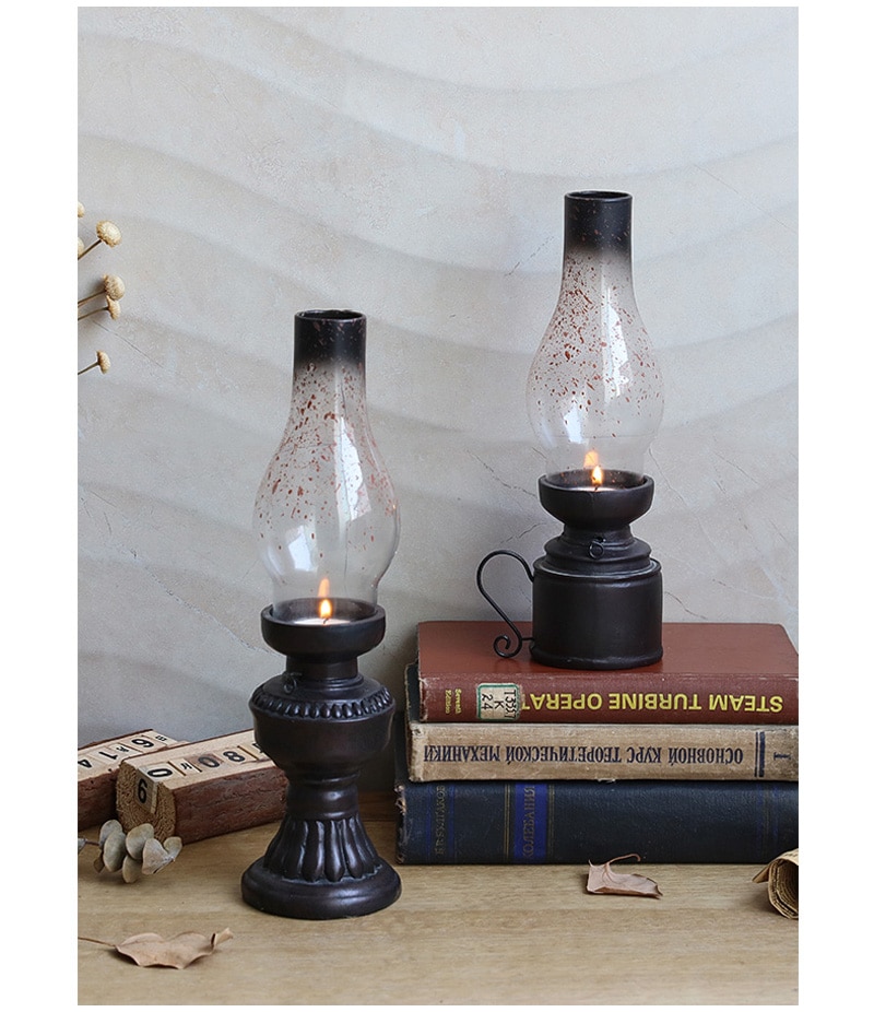 Retro Kerosene Lamp Style Candle Holder