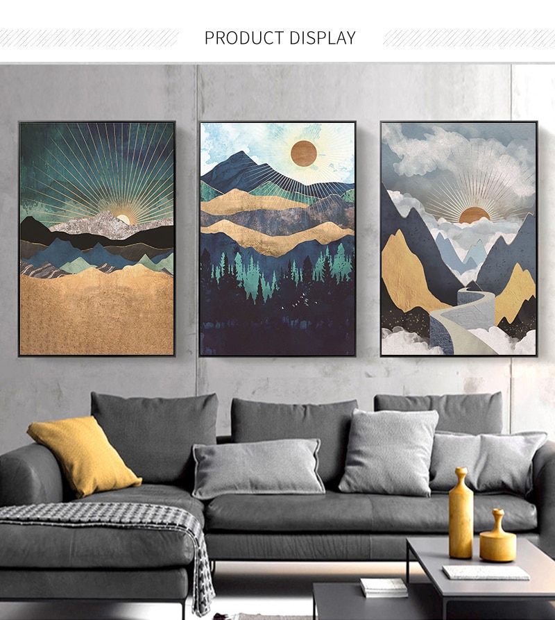 Color Block Landscape Canvas Poster