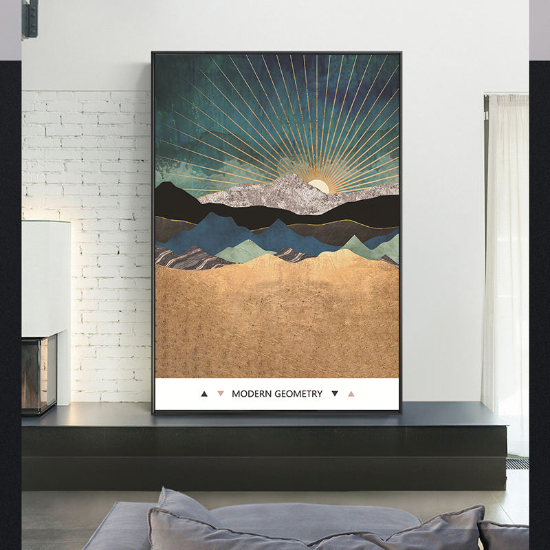 Color Block Landscape Canvas Poster