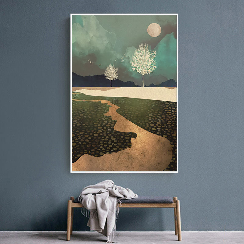 Color Block Landscape Canvas Poster